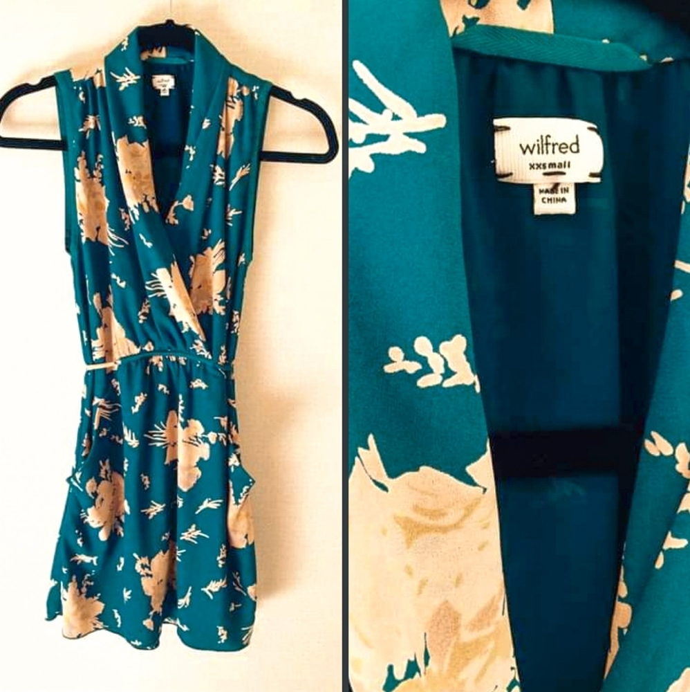 Sabine - Aritzia Wilfred Teal Dress